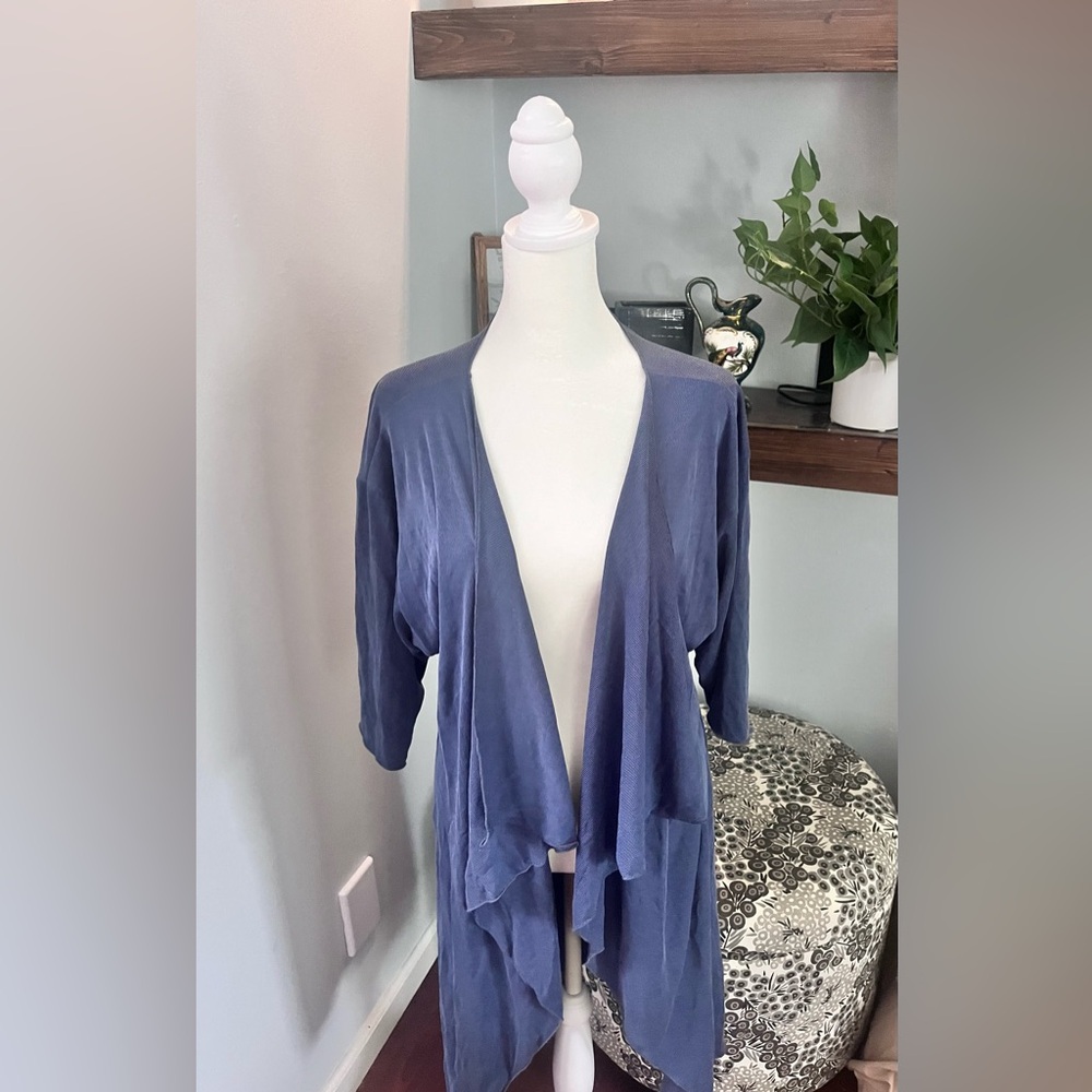 LuLaRoe Shirley Navy Striped Cardigan